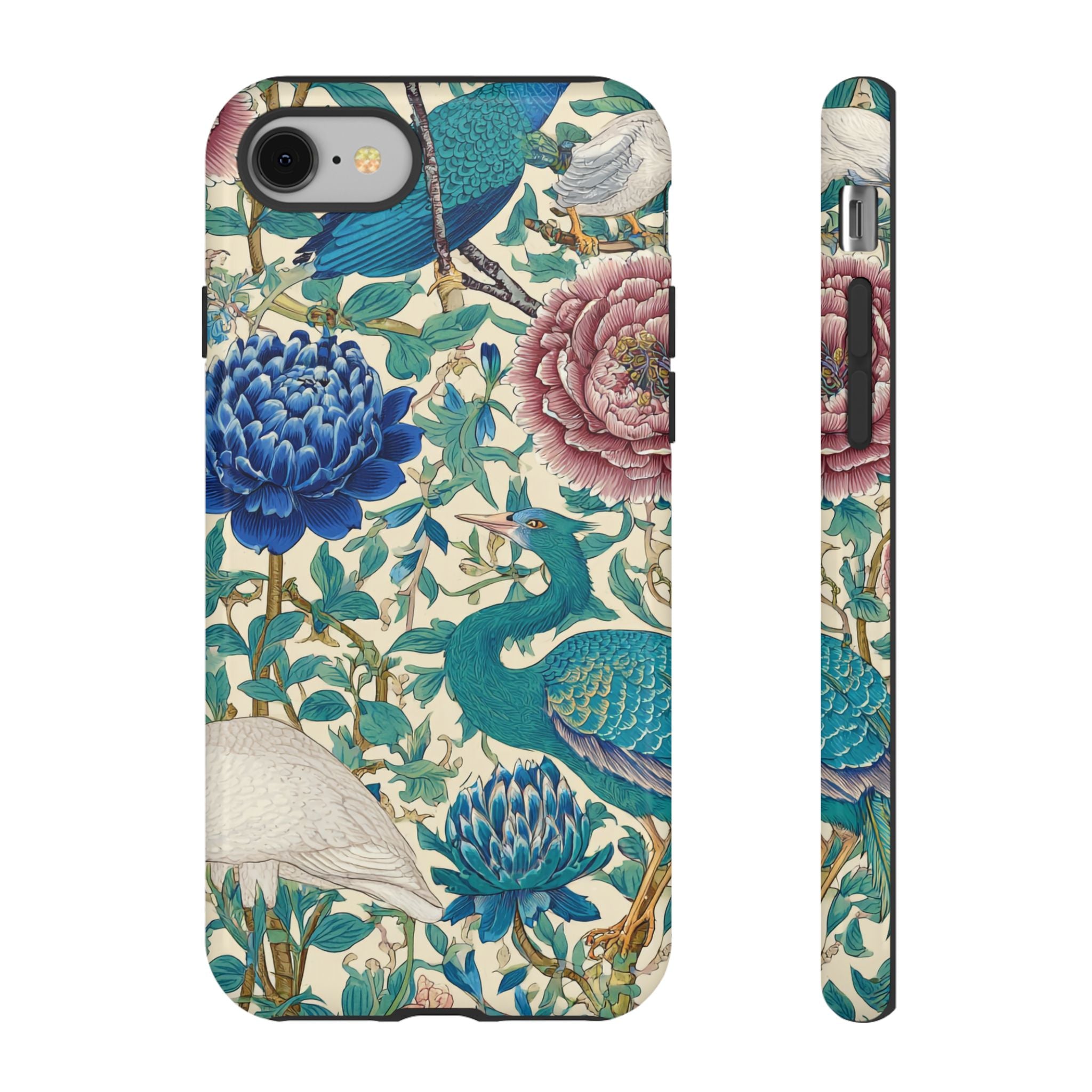 Elegant Phone Case with Floral Design, Tough Cases, Botanical Phone Cover, Gift for Nature Lovers, Unique Smartphone Accessory